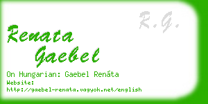 renata gaebel business card